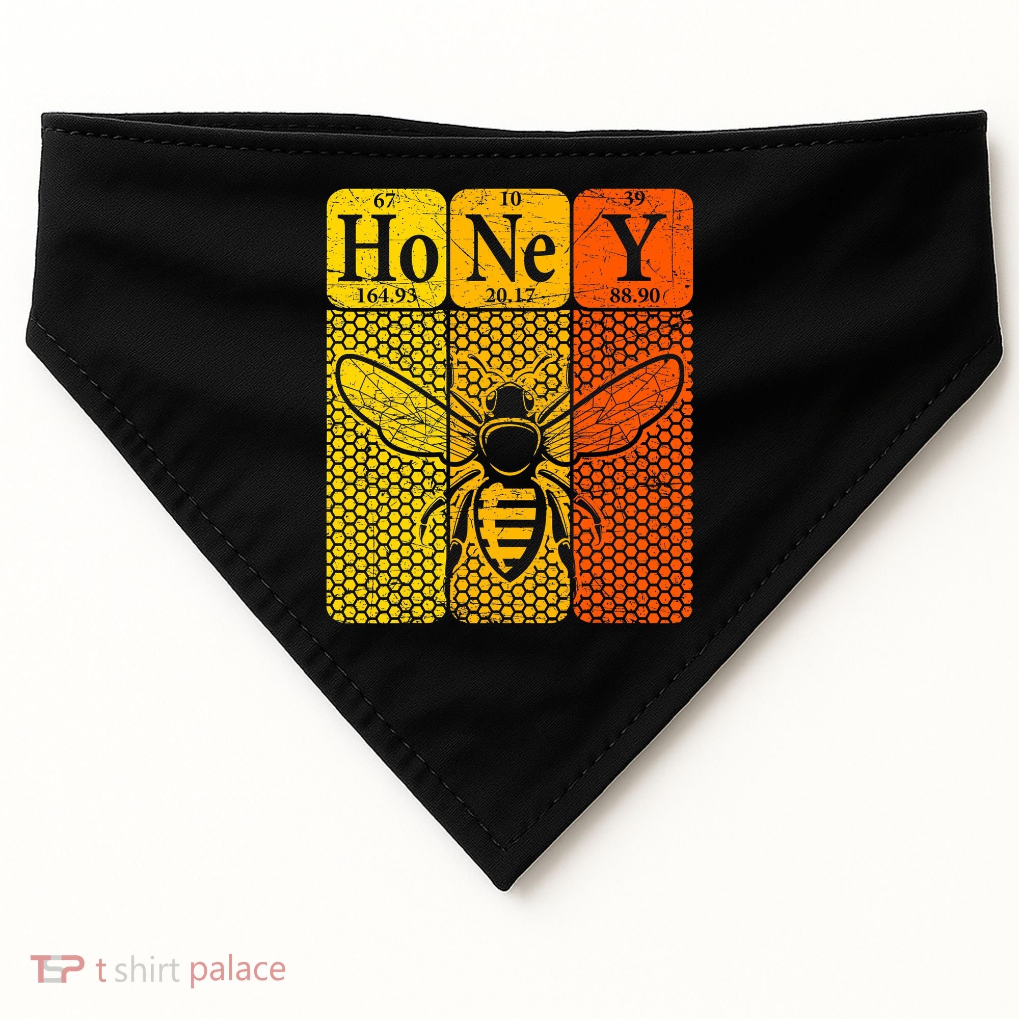 Honey Periodic Table Elements Beekeeper Retro Apiarist USA-Made Doggie Bandana