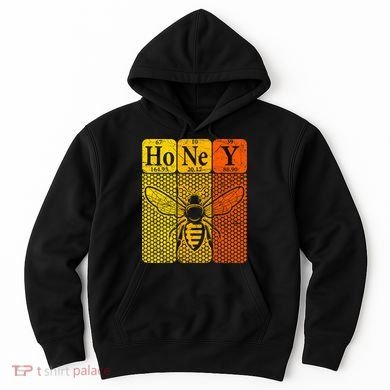 Honey Periodic Table Elements Beekeeper Retro Apiarist Hoodie