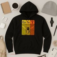 Honey Periodic Table Elements Beekeeper Retro Apiarist Hoodie thumb 3