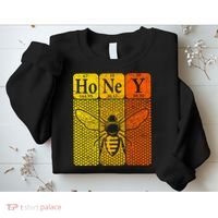Honey Periodic Table Elements Beekeeper Retro Apiarist Sweatshirt thumb 2