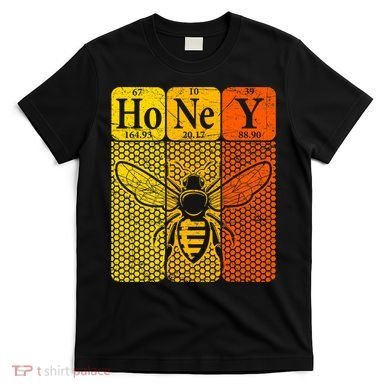Honey Periodic Table Elements Beekeeper Retro Apiarist T-Shirt