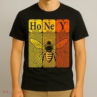 Honey Periodic Table Elements Beekeeper Retro Apiarist T-Shirt thumb 3