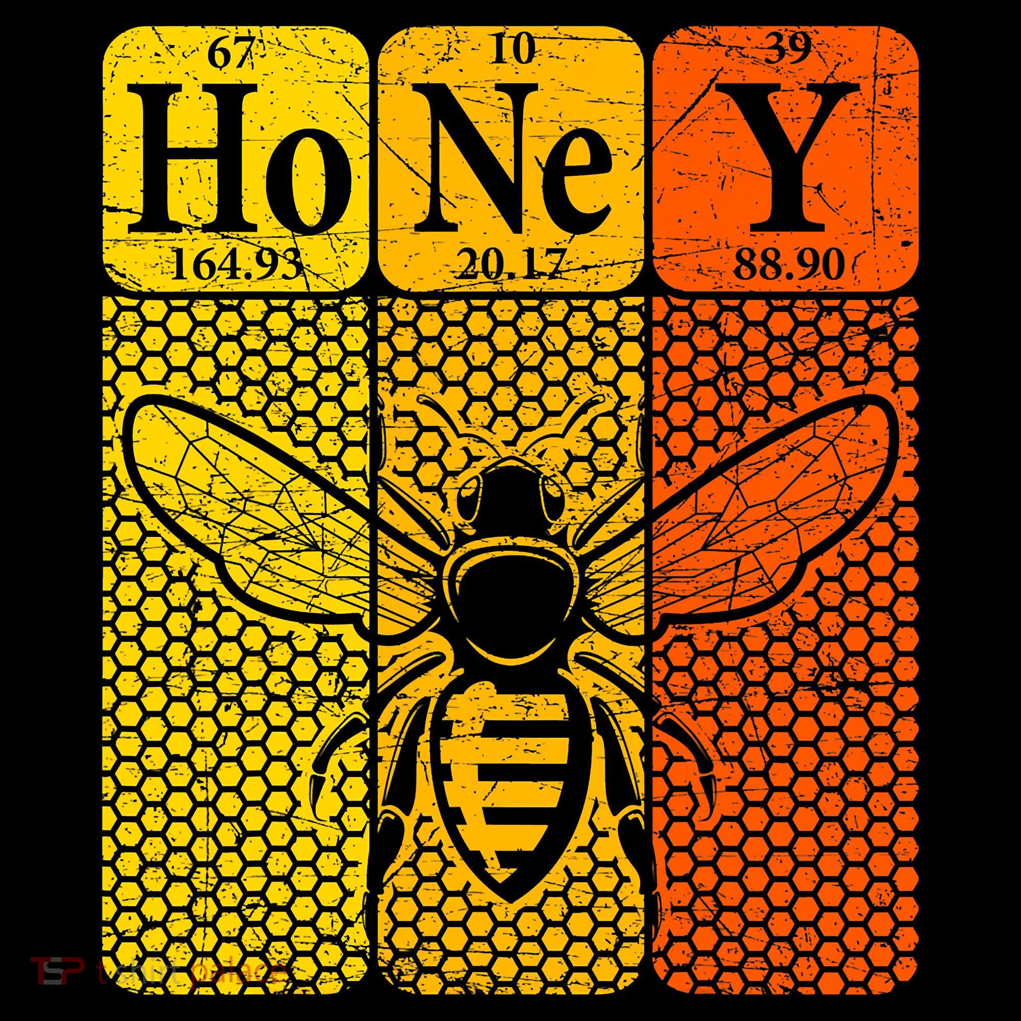 Honey Periodic Table Elements Beekeeper Retro Apiarist Mousepad