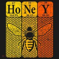 Honey Periodic Table Elements Beekeeper Retro Apiarist Ornament thumb 1