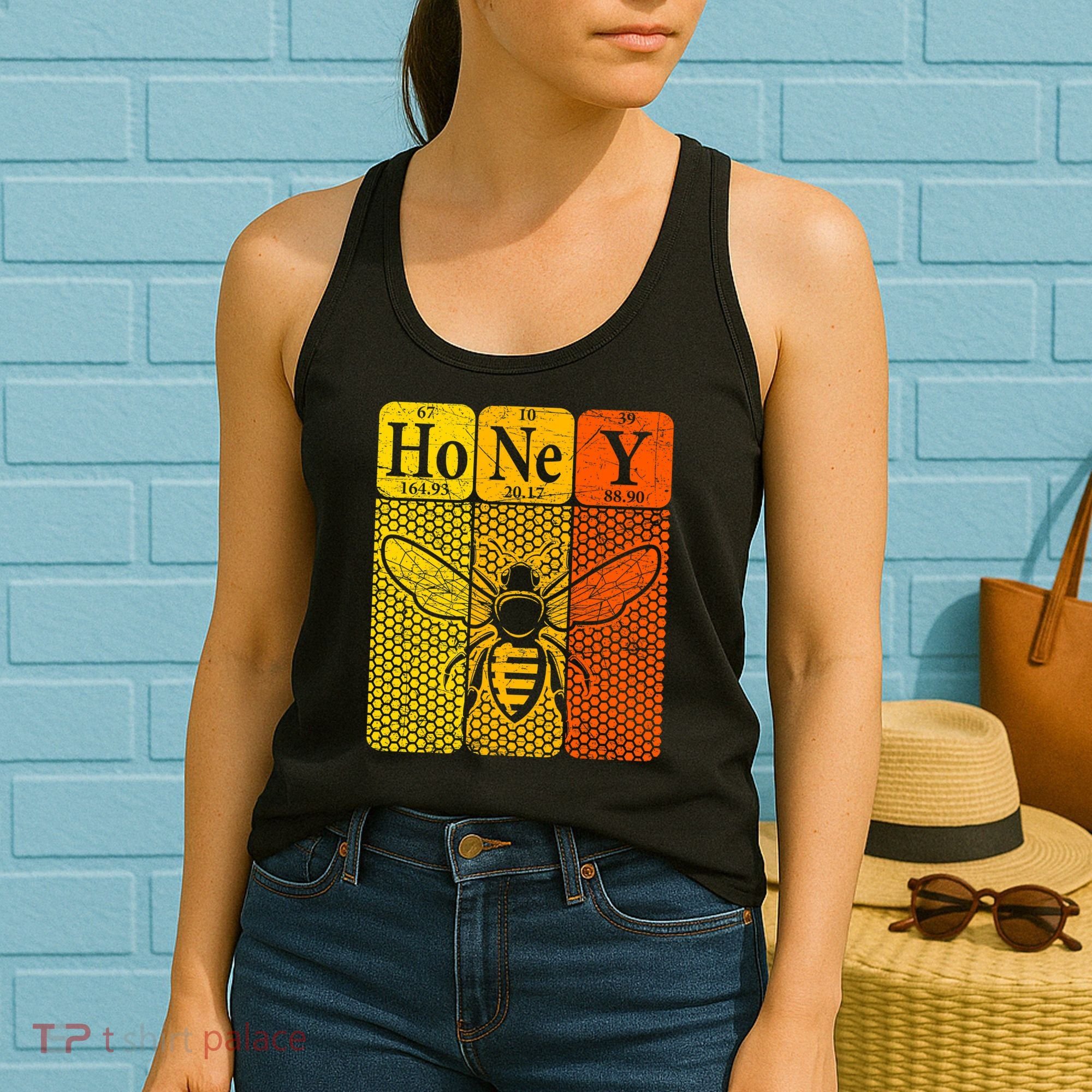 Honey Periodic Table Elements Beekeeper Retro Apiarist Women's Tank Top