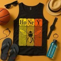 Honey Periodic Table Elements Beekeeper Retro Apiarist Tank Top thumb 4