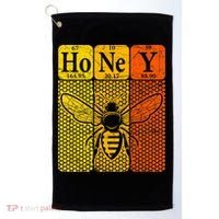 Honey Periodic Table Elements Beekeeper Retro Apiarist Golf Towel thumb 0