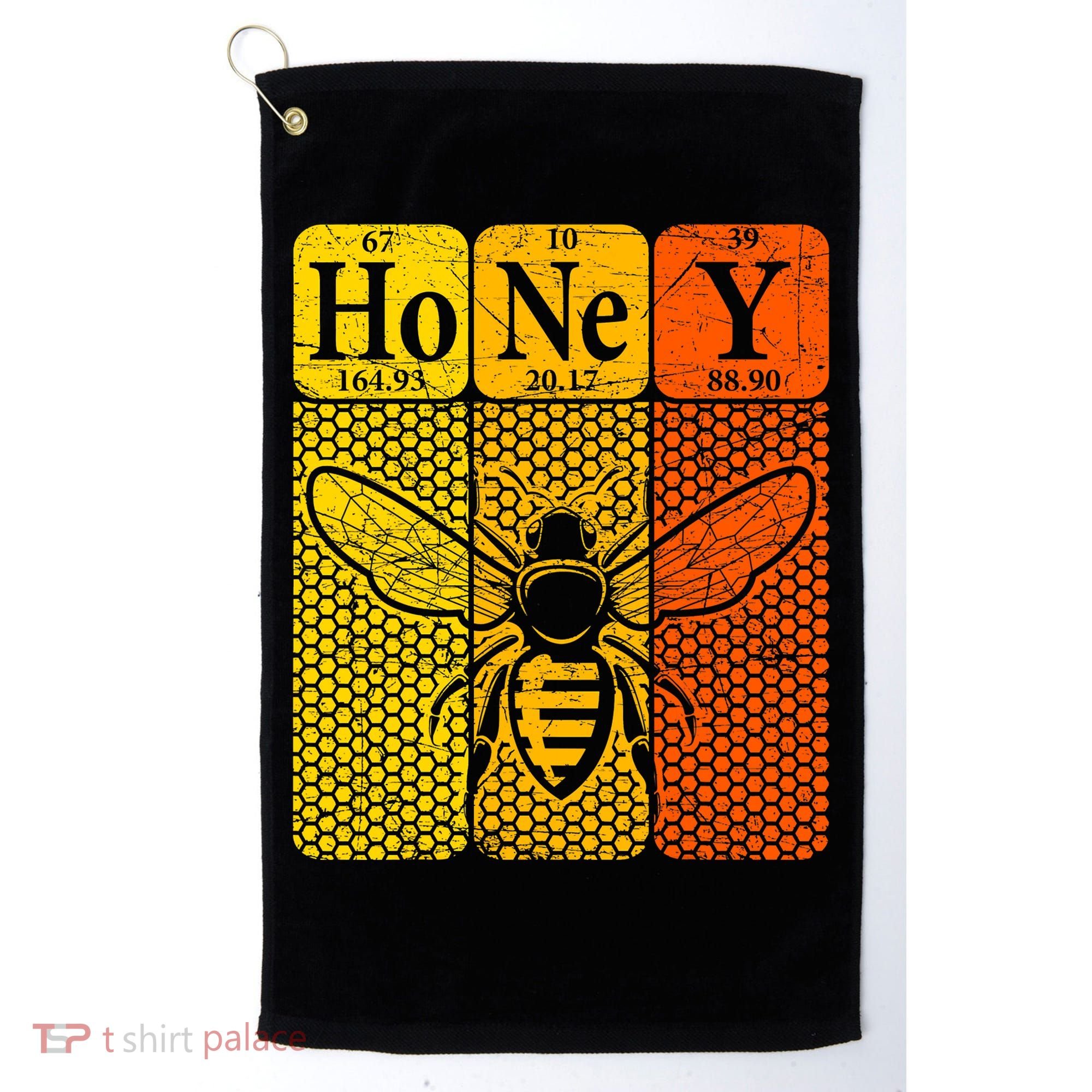 Honey Periodic Table Elements Beekeeper Retro Apiarist Golf Towel