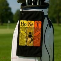 Honey Periodic Table Elements Beekeeper Retro Apiarist Golf Towel thumb 2
