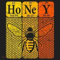 Honey Periodic Table Elements Beekeeper Retro Apiarist Golf Towel thumb 3