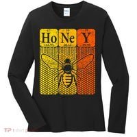 Honey Periodic Table Elements Beekeeper Retro Apiarist Women's Long Sleeve Shirt thumb 0