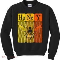 Honey Periodic Table Elements Beekeeper Retro Apiarist Kids Sweatshirt thumb 0