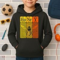 Honey Periodic Table Elements Beekeeper Retro Apiarist Kids Hoodie thumb 2