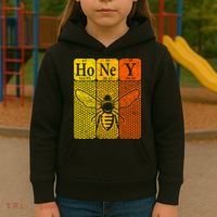 Honey Periodic Table Elements Beekeeper Retro Apiarist Kids Hoodie thumb 3