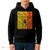 Honey Periodic Table Elements Beekeeper Retro Apiarist Kids Hoodie thumb 4