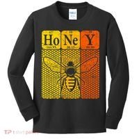 Honey Periodic Table Elements Beekeeper Retro Apiarist Kids Long Sleeve Shirt thumb 0