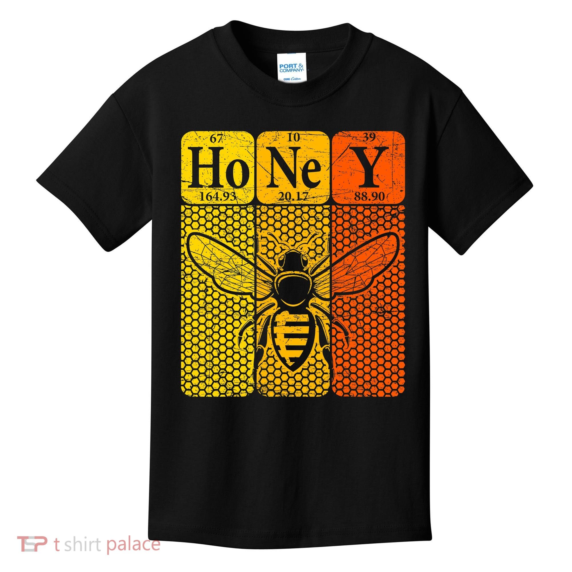 Honey Periodic Table Elements Beekeeper Retro Apiarist Kids T-Shirt