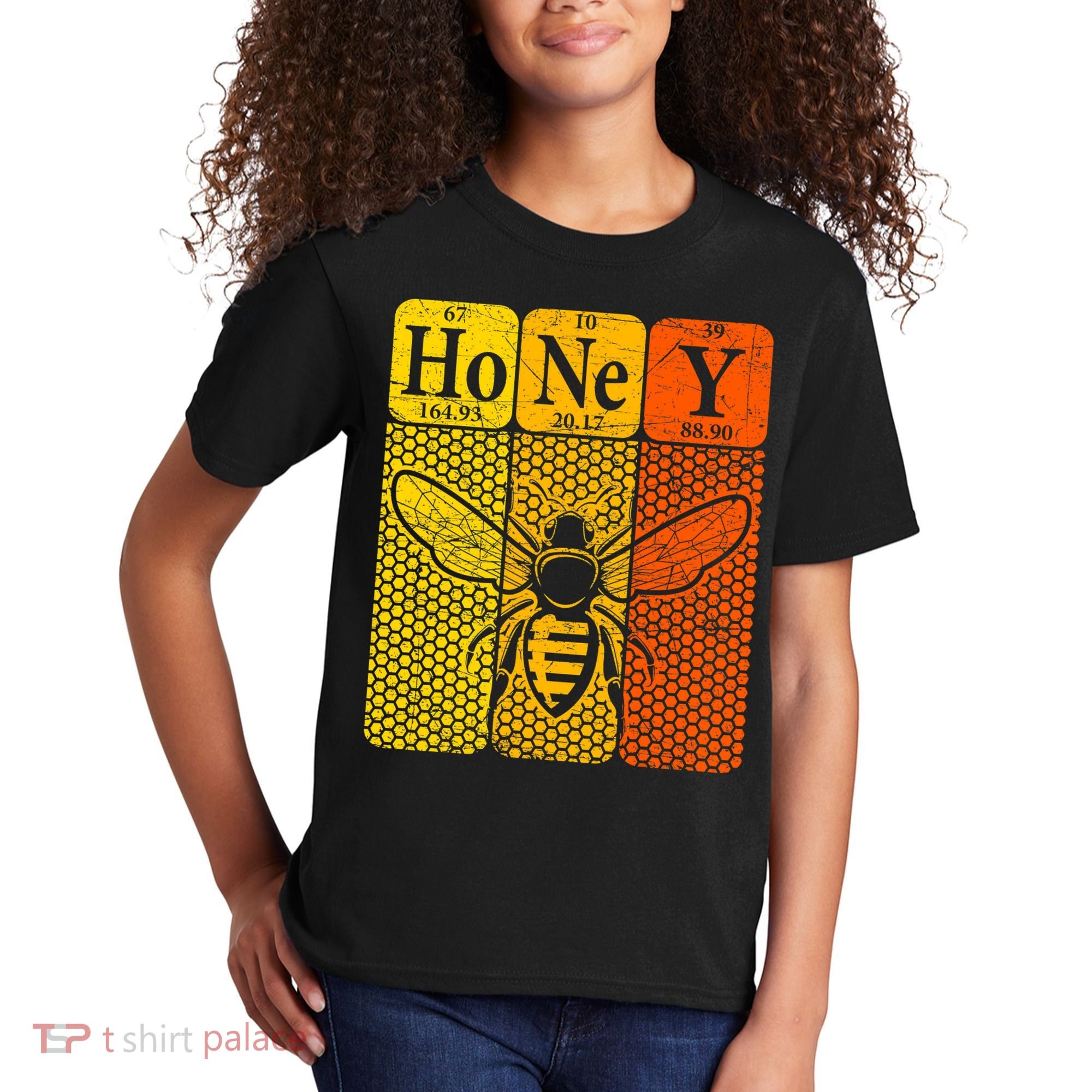Honey Periodic Table Elements Beekeeper Retro Apiarist Kids T-Shirt