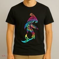 Hawaii Polynesian Tribal Hammerhead Shark Aloha Ocean T-Shirt thumb 3