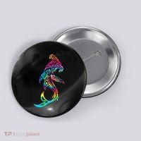 Hawaii Polynesian Tribal Hammerhead Shark Aloha Ocean Button thumb 0
