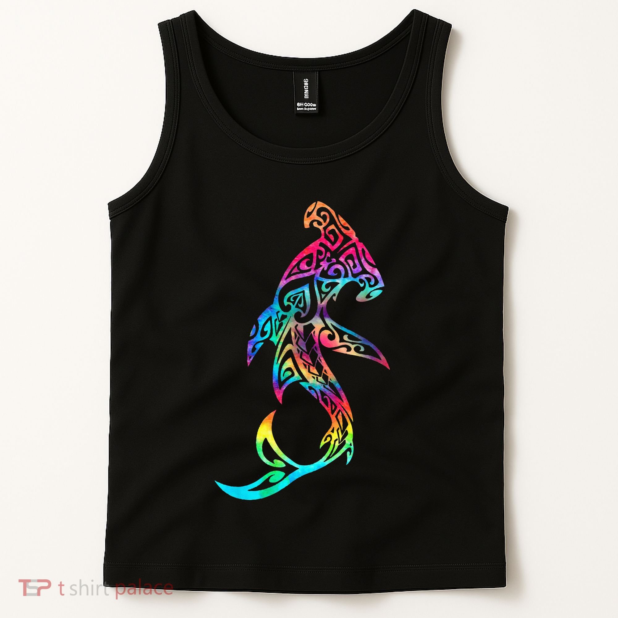 Hawaii Polynesian Tribal Hammerhead Shark Aloha Ocean Tank Top