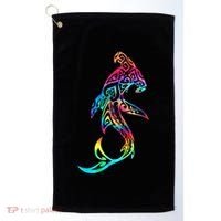 Hawaii Polynesian Tribal Hammerhead Shark Aloha Ocean Golf Towel thumb 0