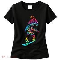 Hawaii Polynesian Tribal Hammerhead Shark Aloha Ocean Women's T-Shirt thumb 0