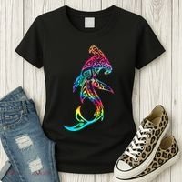Hawaii Polynesian Tribal Hammerhead Shark Aloha Ocean Women's T-Shirt thumb 3