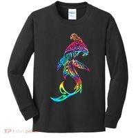 Hawaii Polynesian Tribal Hammerhead Shark Aloha Ocean Kids Long Sleeve Shirt thumb 0