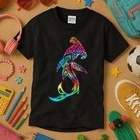 Hawaii Polynesian Tribal Hammerhead Shark Aloha Ocean Kids T-Shirt thumb 3