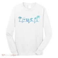 Heartbeat Palm Tree Wine Glass Flipp Flop Summer Lover Long Sleeve Shirt thumb 0