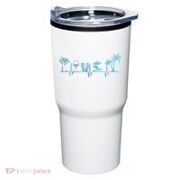 Heartbeat Palm Tree Wine Glass Flipp Flop Summer Lover Tumbler thumb 0