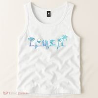 Heartbeat Palm Tree Wine Glass Flipp Flop Summer Lover Tank Top thumb 2