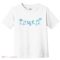 Heartbeat Palm Tree Wine Glass Flipp Flop Summer Lover Toddler T-Shirt thumb 0