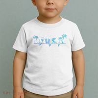Heartbeat Palm Tree Wine Glass Flipp Flop Summer Lover Toddler T-Shirt thumb 2