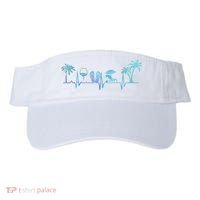 Heartbeat Palm Tree Wine Glass Flipp Flop Summer Lover Visor thumb 0