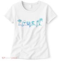 Heartbeat Palm Tree Wine Glass Flipp Flop Summer Lover Women's T-Shirt thumb 0