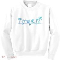 Heartbeat Palm Tree Wine Glass Flipp Flop Summer Lover Kids Sweatshirt thumb 0