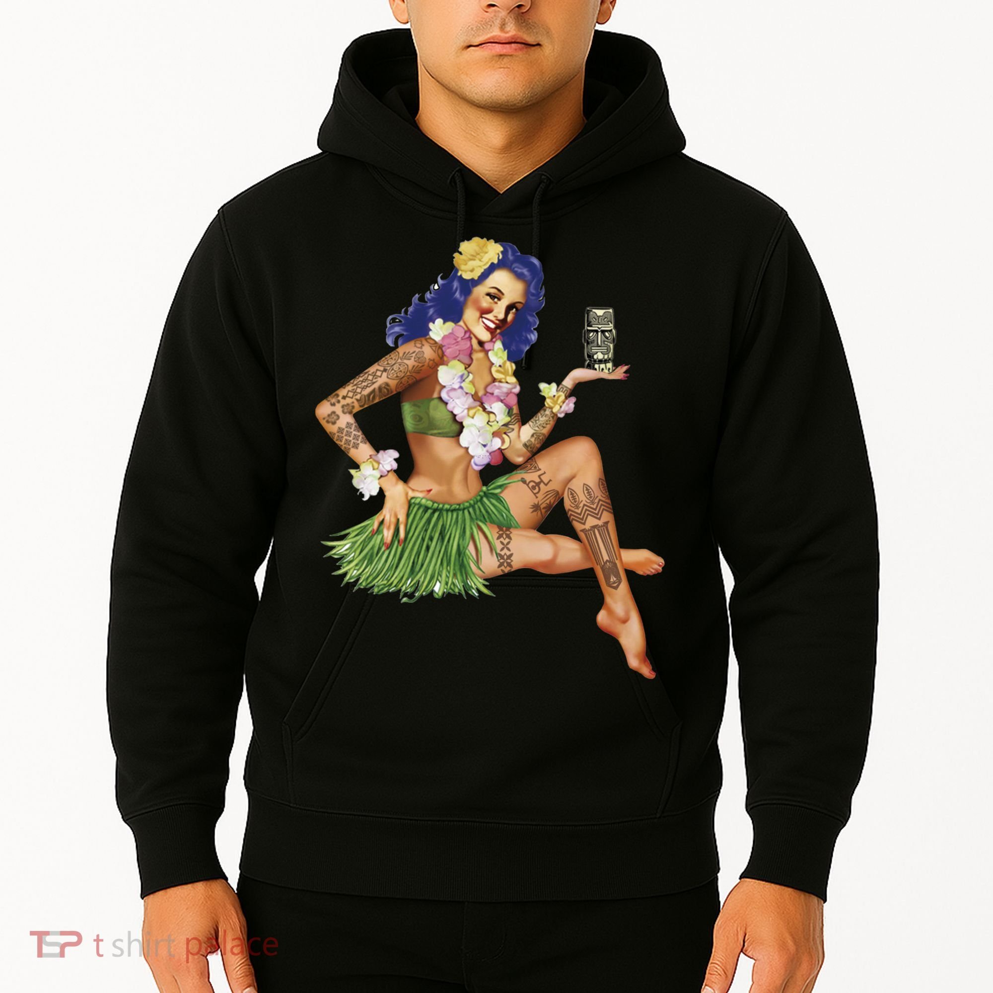 Hawaiian Pin Up Hoodie