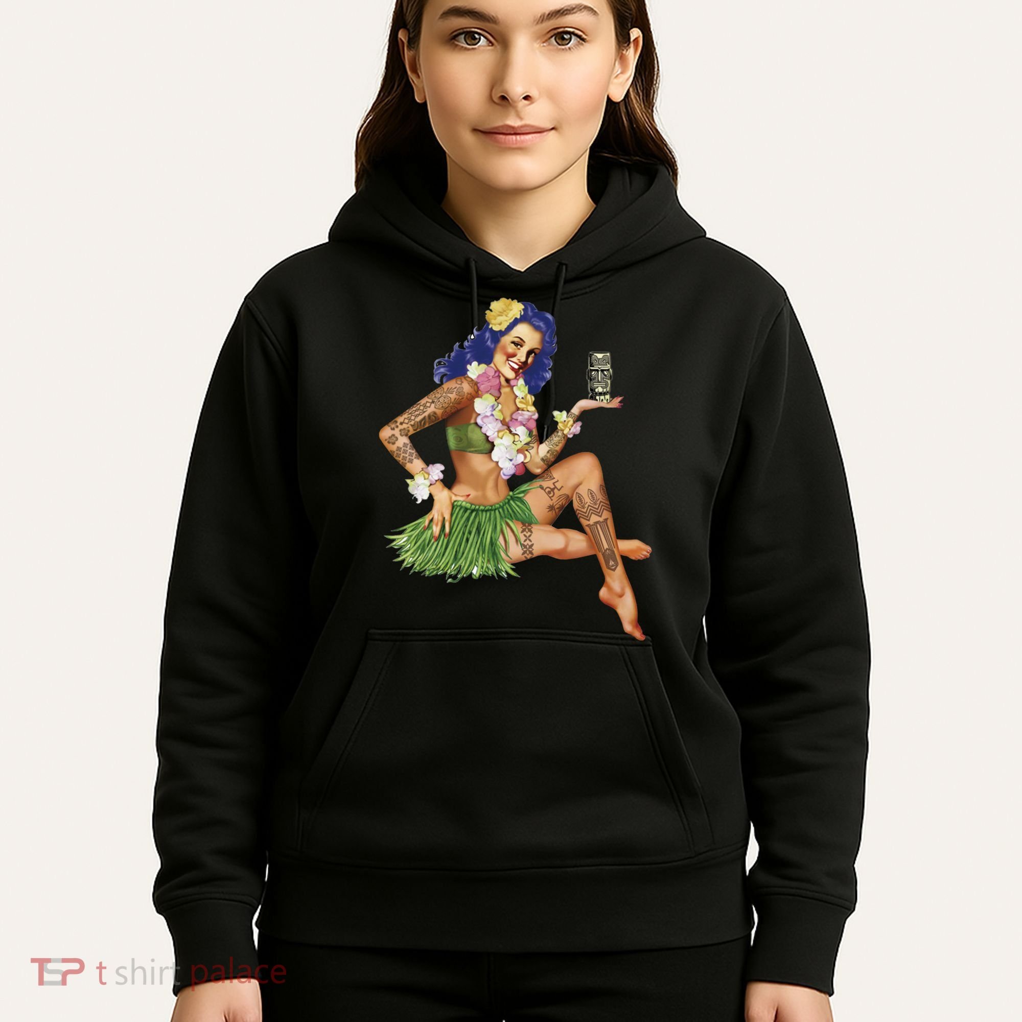 Hawaiian Pin Up Hoodie