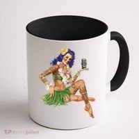 Hawaiian Pin Up Coffee Mug thumb 1