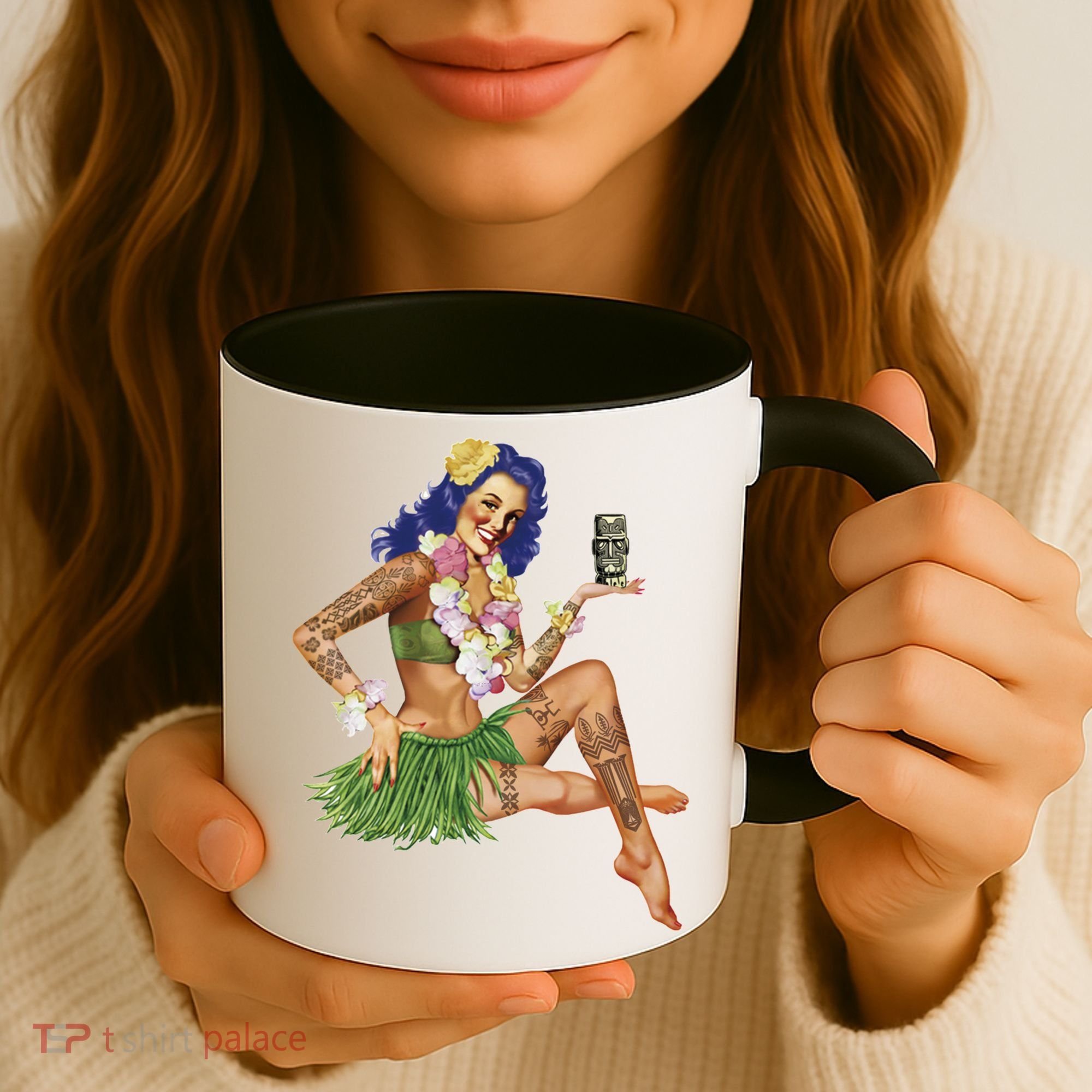 Hawaiian Pin Up Coffee Mug