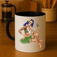 Hawaiian Pin Up Coffee Mug thumb 4