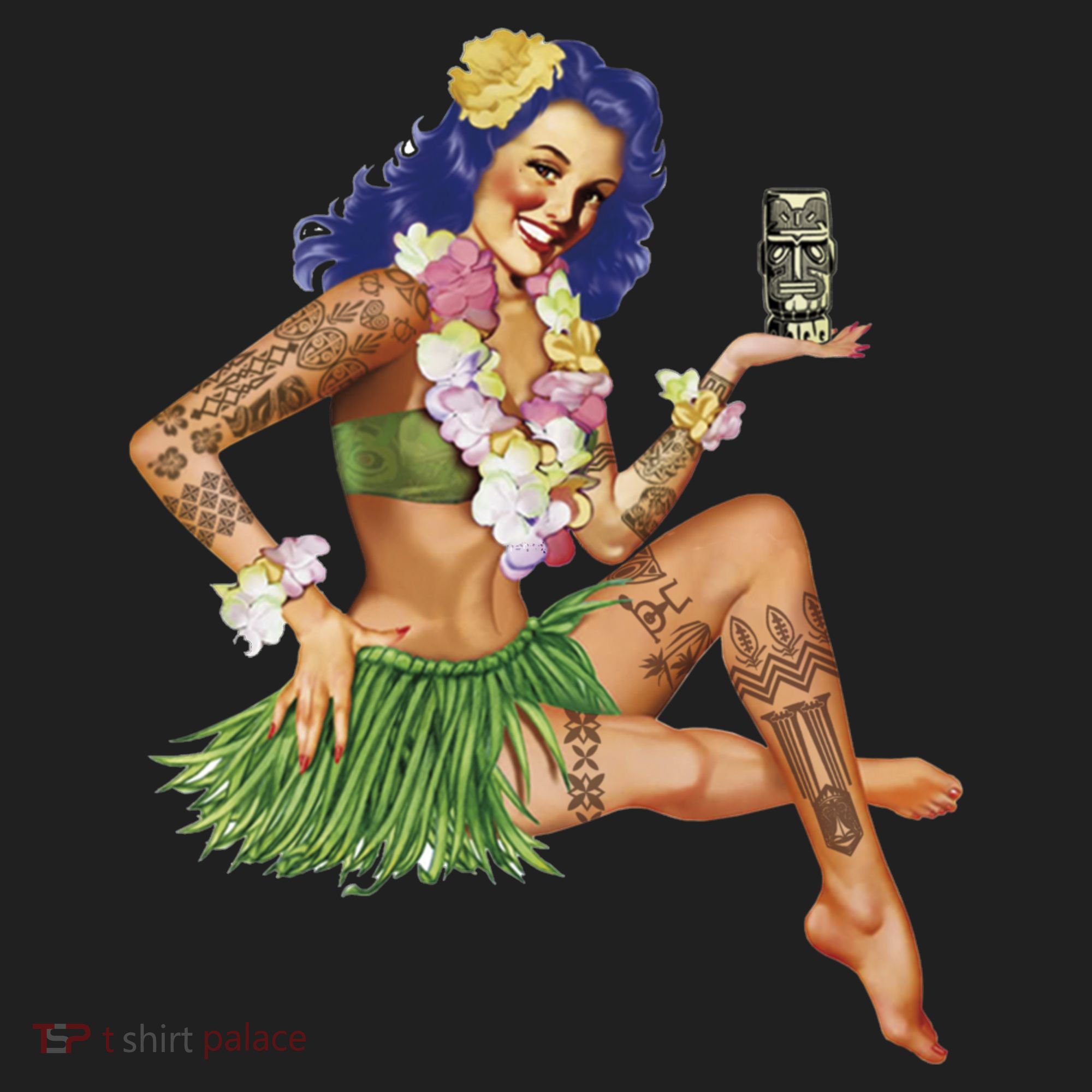 Hawaiian Pin Up Beanie