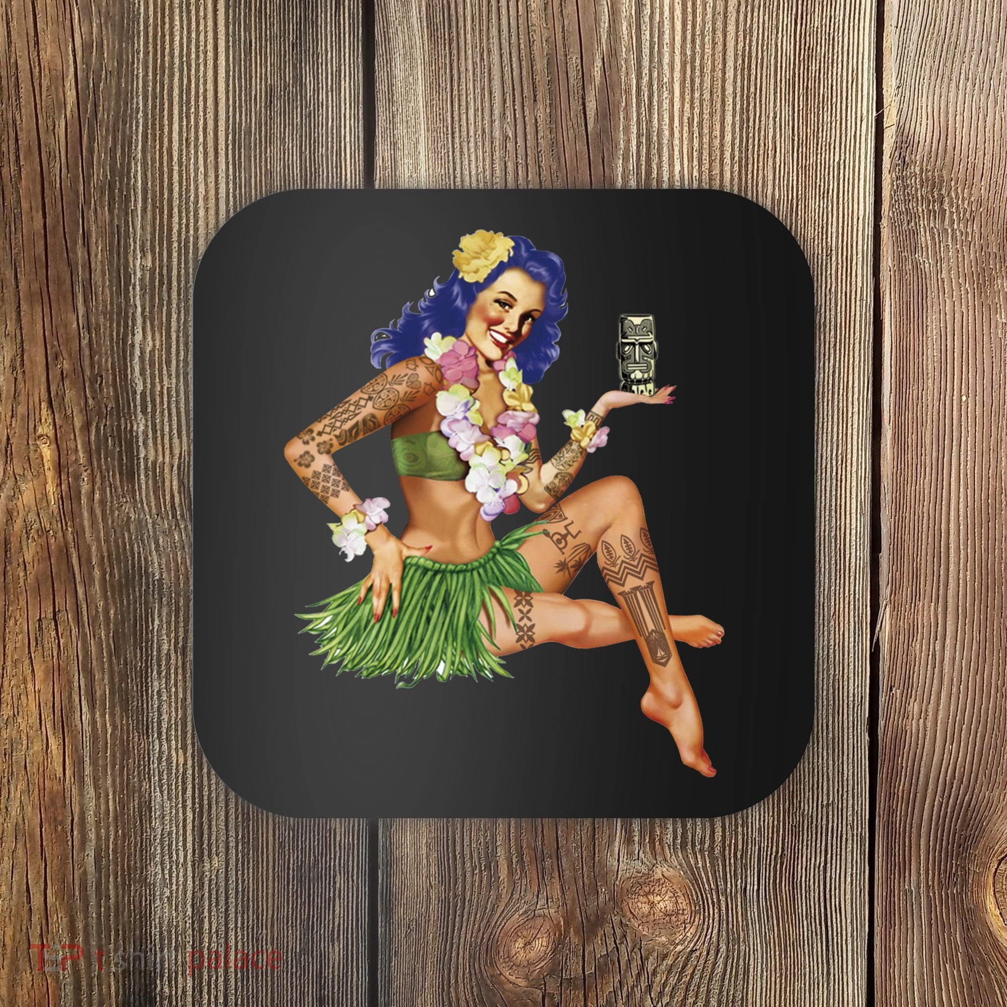 Hawaiian Pin Up Coaster