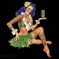 Hawaiian Pin Up Women's Hoodie thumb 2