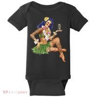 Hawaiian Pin Up Baby Bodysuit thumb 0