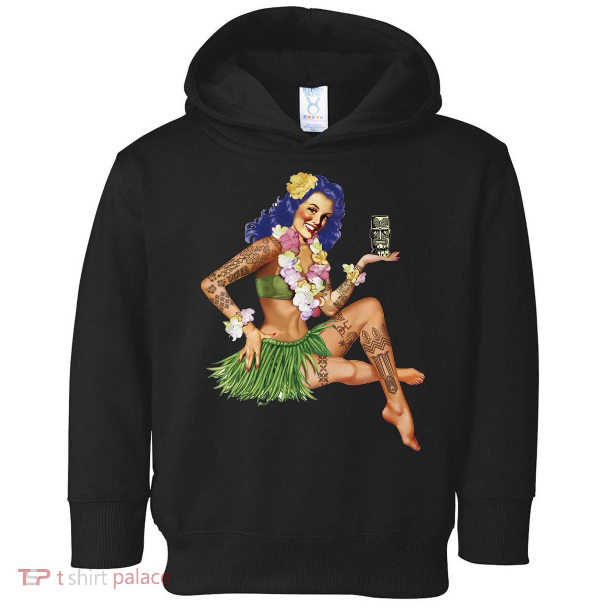 Hawaiian Pin Up Toddler Hoodie