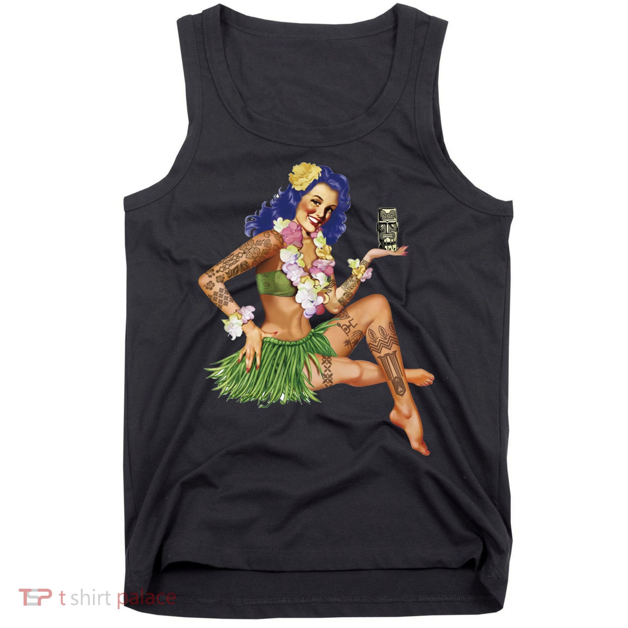 Hawaiian Pin Up Tank Top