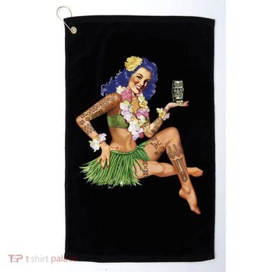 Hawaiian Pin Up Golf Towel